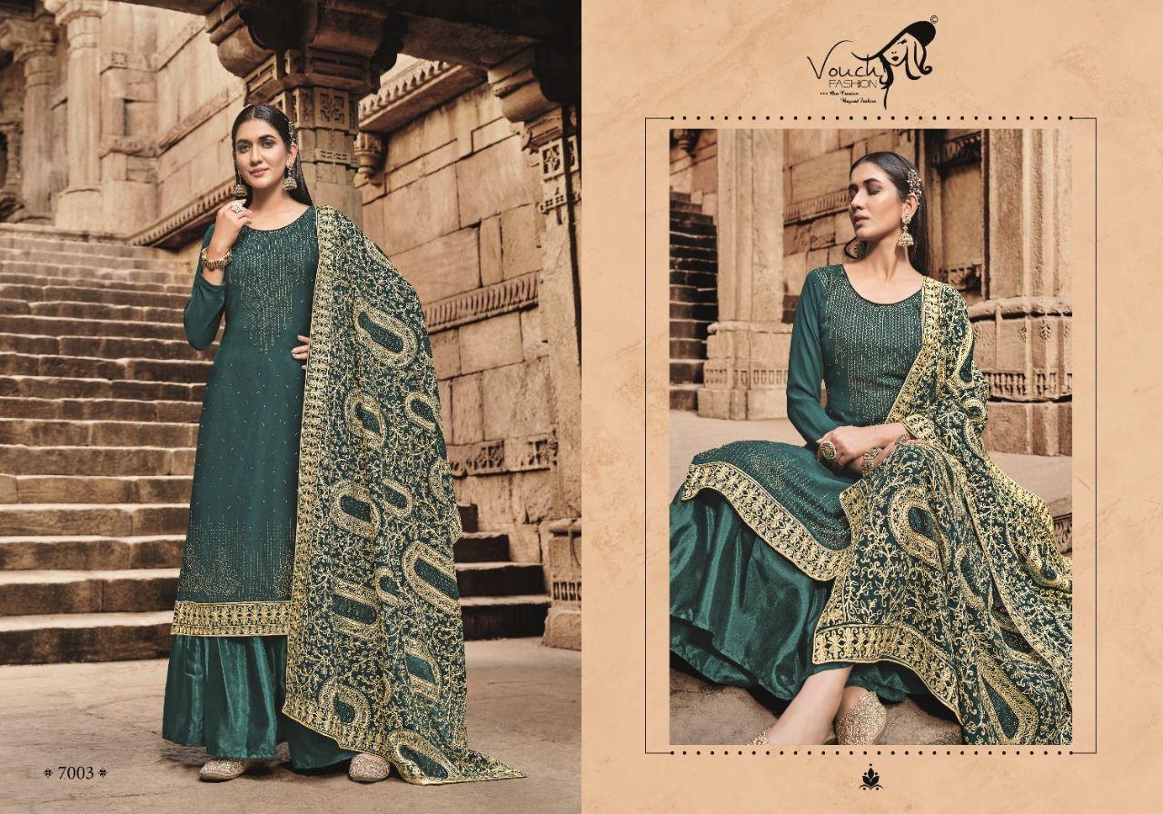 Vouch Naari Vol 7 Wholesale Georgette Salwar Suits Catalog